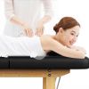 80 Inches Wide - Quality Leather Beauty Spa Furniture Massage Table Bed Wooden Facial Bed Wooden Beauty Bed - Black