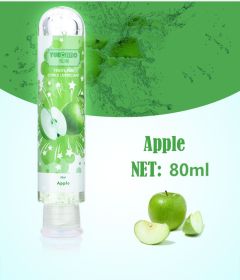 Water soluble fruit flavored human lubricant (Option: Apple-80ml)