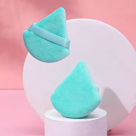 Puff Suede Dry Powder Puff Fan Loose Powder Puff Makeup Sponge (Option: Opp6-Green)