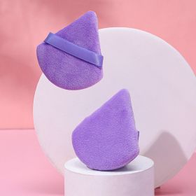 Puff Suede Dry Powder Puff Fan Loose Powder Puff Makeup Sponge (Option: Opp6-Purple)