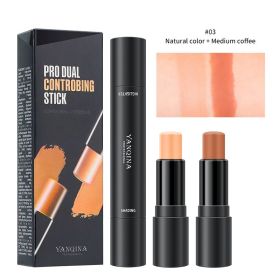 Highlight Shadow Stereo V Face Brightening Nose Bridge Repair Double Head Concealer (Option: 3Color)