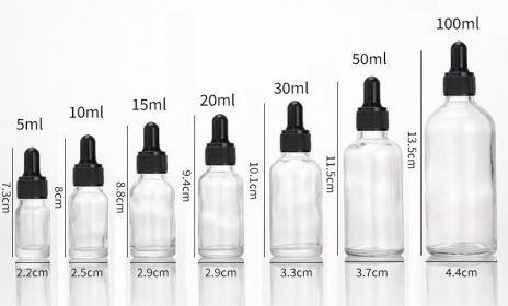 Glass Fine Oil Bottle Avoid Light Glue Head Dropper Bottle  Stock Bottling Cosmetics (Option: White-15ml)