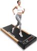 Wood Under Desk Treadmill, Walking Pad Treadmills for Home, Portable Treadmill with LED Display and Remote Control, Installation-Free Jogging Machine