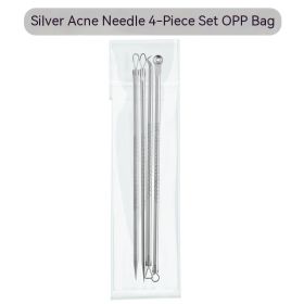 Facial Care Double-headed Beauty Needle Tools 4-piece Set (Option: Silver 4 Piece Set OPP Bag)